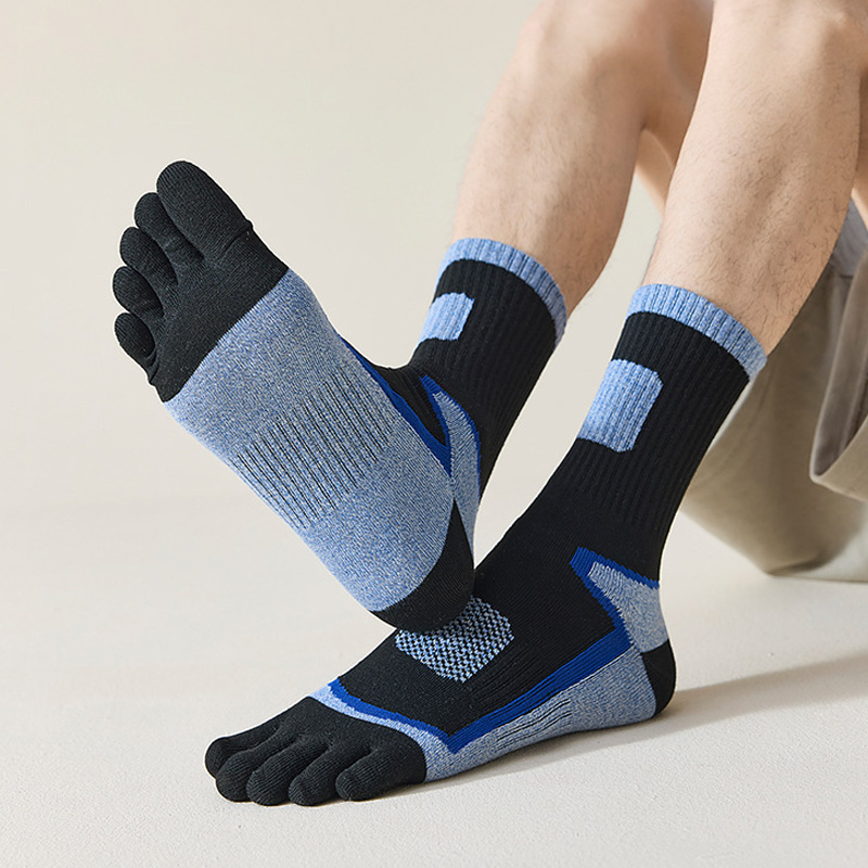 3/6 ペアマンスポーツつま先ショートソックス圧縮汗吸収フィ - Sock Garter Men のレビューと価格
