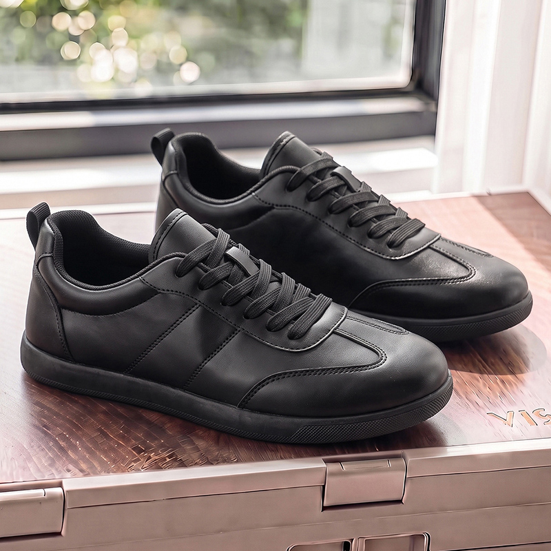 多用途に使えるメンズ本革シューズ。ブラックのウォーキングシュ - Men Formal Wear All Black のレビューと価格