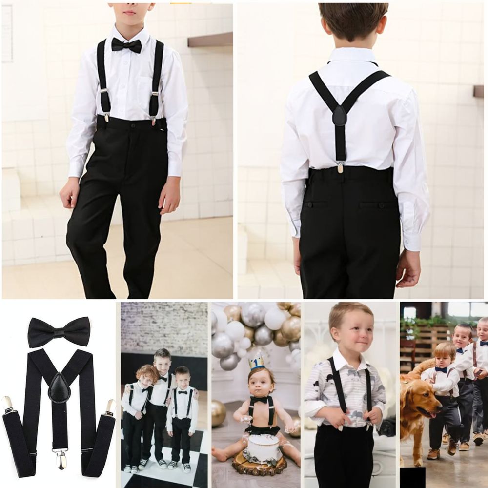 おしゃれなドット柄の伸縮性サスペンダー。調整可能な金属製クリ - Men'S Formal Wear With Suspenders のレビューと価格
