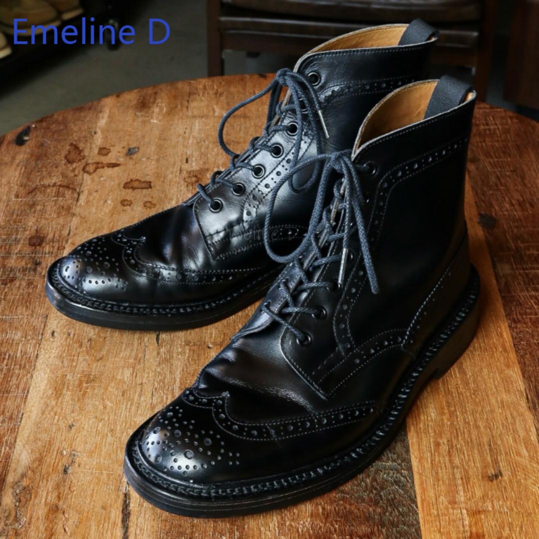 メンズ ブローグ アンクルブーツ、本革製、ウィングチップ、レ - Formal Men Daily Wear Footwear のレビューと価格