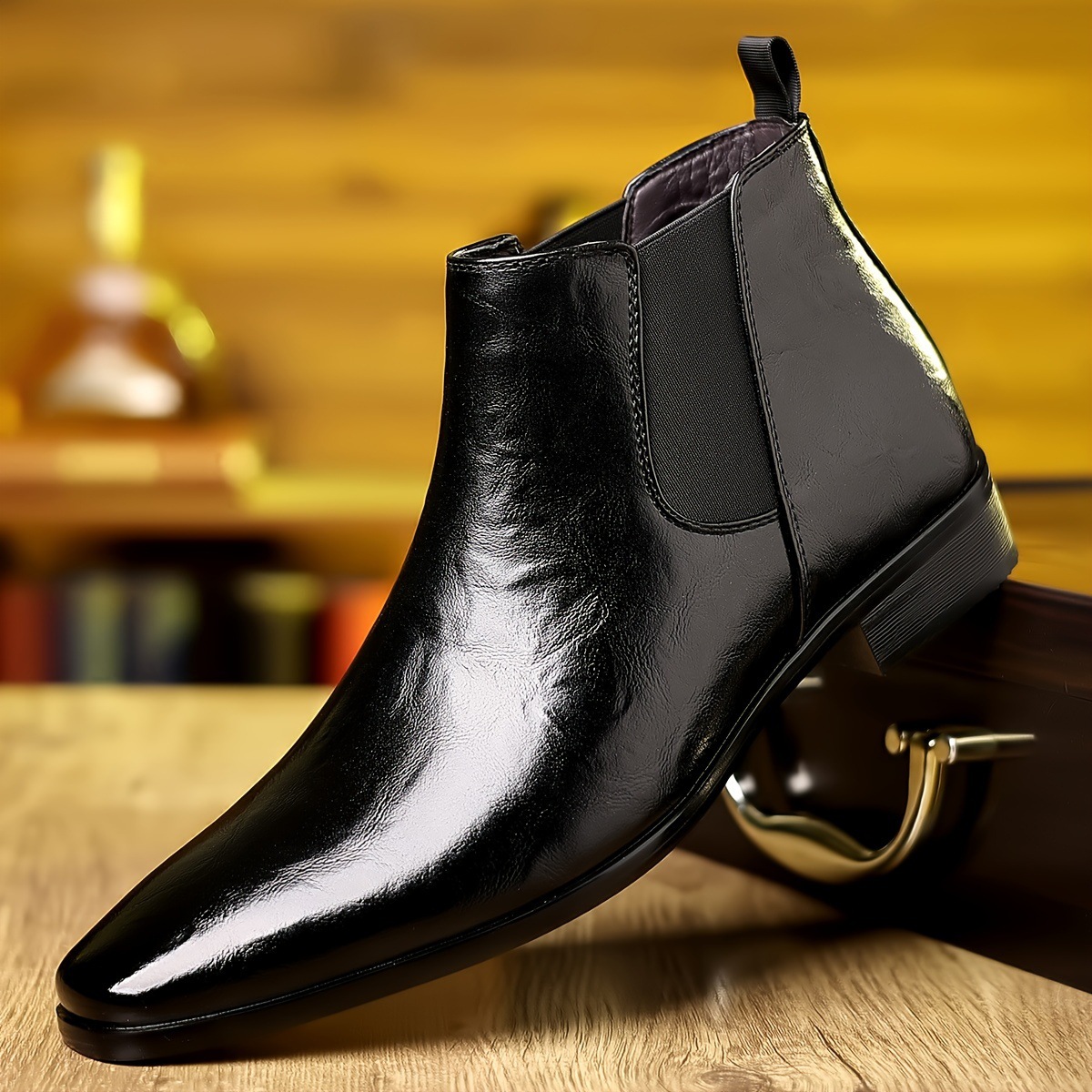 チェルシーブーツ、レザーブーツ、秋用、履き心地の良いアンクル - Men Formal Wear With Boots のレビューと価格